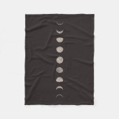 月相 フリースブランケット (正面)