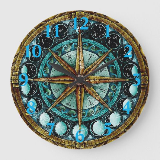 月相 ラージ壁時計 (正面)