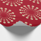 月相,占星術の金ゴールド,赤,天 ラッピングペーパー (角)