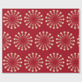 月相,占星術の金ゴールド,赤,天 ラッピングペーパー (フラット)