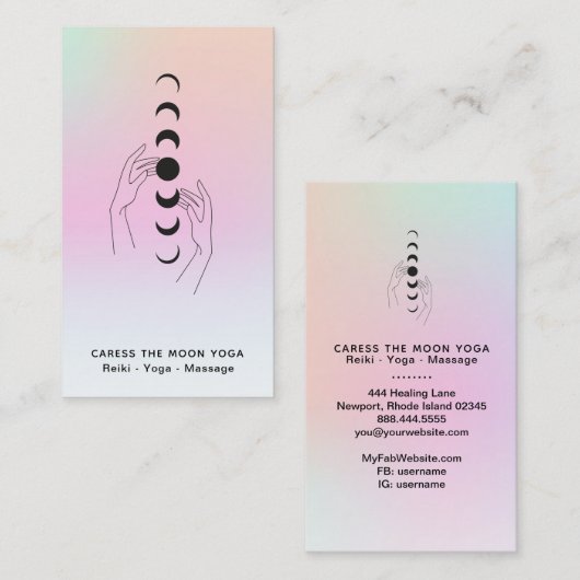 *~*月相+天手を愛撫 名刺 (正面/裏面)