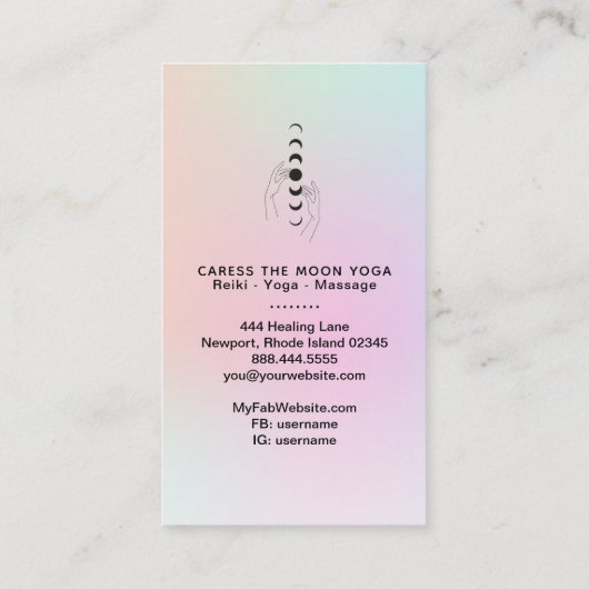 *~*月相+天手を愛撫 名刺 (裏面)