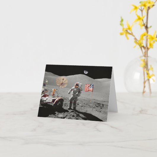 月着陸か？ カード (黄色い花)