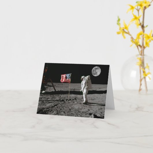 月着陸か？ カード (黄色い花)