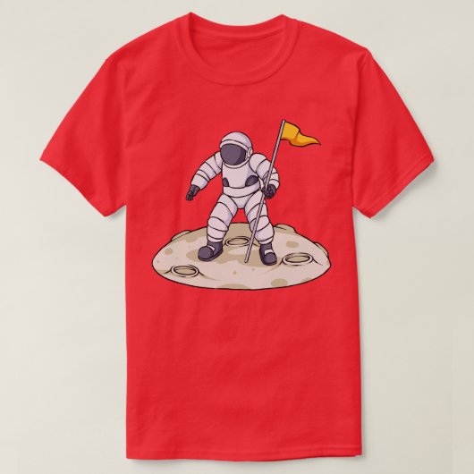 月着陸宇宙飛行士 Tシャツ (デザイン正面)
