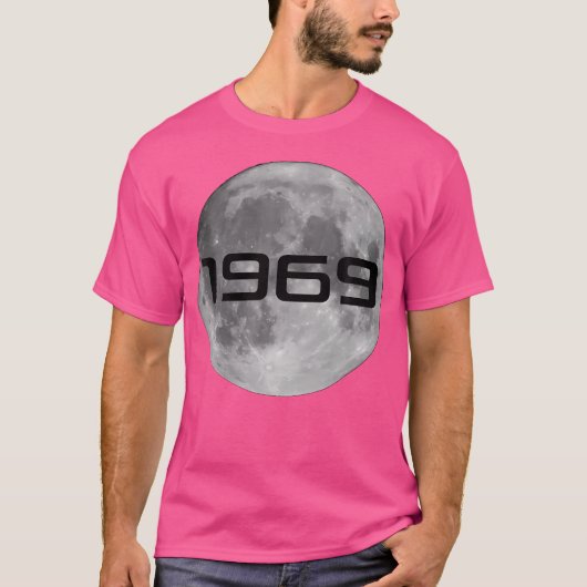 月着陸記念日1969年天文学宇宙 Tシャツ (正面)