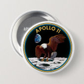 月着陸50周年アポロ11ミッション 缶バッジ (正面&裏面)
