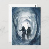 月祝神星の森の青い水色 ポストカード (正面/裏面)