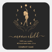 月神秘の魔性の天柳の醤油キャンドル スクエアシール (正面)