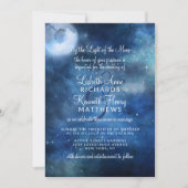 月空の満月の天の星結婚の 招待状 (正面)