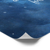 月空の満月 星々 愛する人の記憶のサイン ポスター (角)