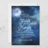 月空フルムーンシチュアル銀河系スターズ結婚ズ 招待状 (正面)