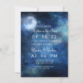 月空フルムーンシチュアル銀河系スターズ結婚ズ 招待状 (正面)