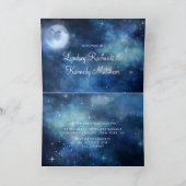 月空フルムーンスターズカップルのウェディングシャワー 招待状 (内部)