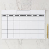 月空白の単位カレンダー ペーパーパッド (インサイチュ)