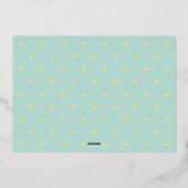 月箔ベビー誕生発表 箔シーズンカード (裏面)