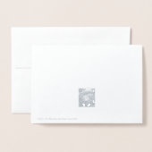 月箔挨拶カード実在付きヴィンテージこうもり 箔カード (裏面封筒付き)