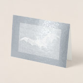 月箔挨拶カード実在付きヴィンテージこうもり 箔カード (正面)