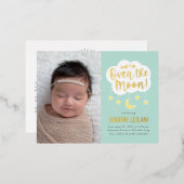 月箔誕生発表葉書の上に 箔シーズンポストカード (正面/裏面)