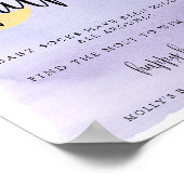 月紫色のベビーシャワーソックス狩り ポスター (角)