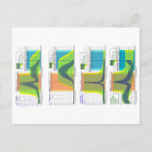 月経周期チャートを調節する女性ホルモン ポストカード (正面)