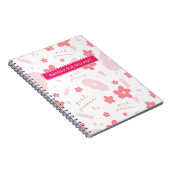 月経周期 – お名前/モノグラム番号 ノートブック (右側)