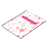 月経周期 – お名前/モノグラム番号 ノートブック (左側)