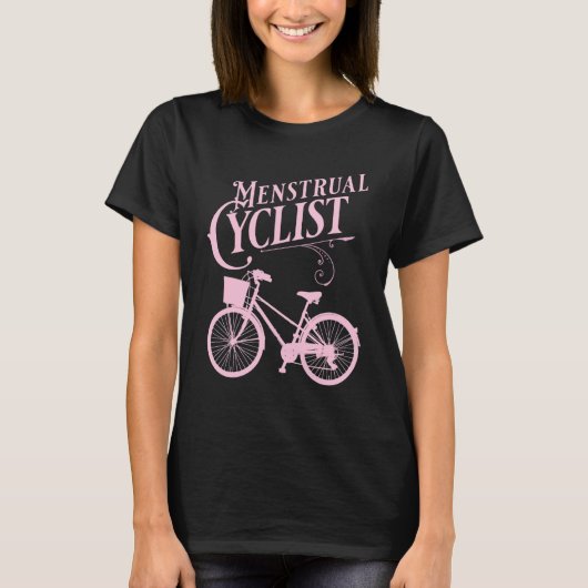 月経周期 自転車と道路を共有 Tシャツ (正面)