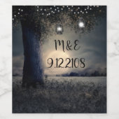 月結婚に照らされた夜 ワインラベル (シングルラベル)