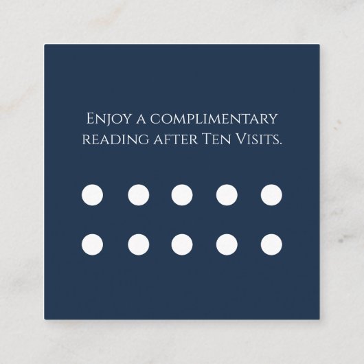 月結晶モダンボールシンプルタロット読取装置 ロイヤリティカード (裏面)