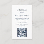 月結晶モダンボールシンプルタロット読取装置 名刺 (裏面)