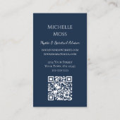 月結晶モダンボールシンプルタロット読取装置 名刺 (裏面)