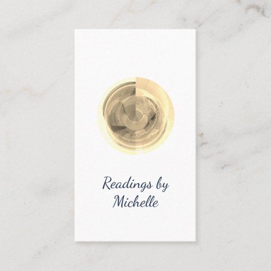 月結晶モダンボールシンプルタロット読取装置 名刺 (正面)