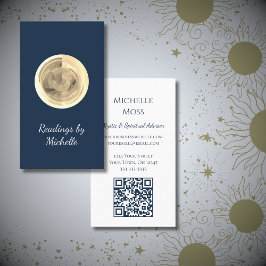 月結晶モダンボールシンプルタロット読取装置 名刺