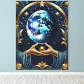 月絵画付きアーケインタロット キャンバスプリント (インサイチュ (ウッドフロア))