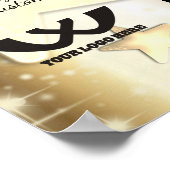 月美しいサロン従業員の表示のスタイリスト ポスター (角)