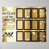 月美しいサロン従業員の表示のスタイリスト ポスター (正面)