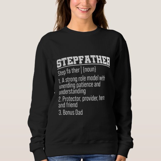 月義父名詞定義父の日Stepd スウェットシャツ (正面)