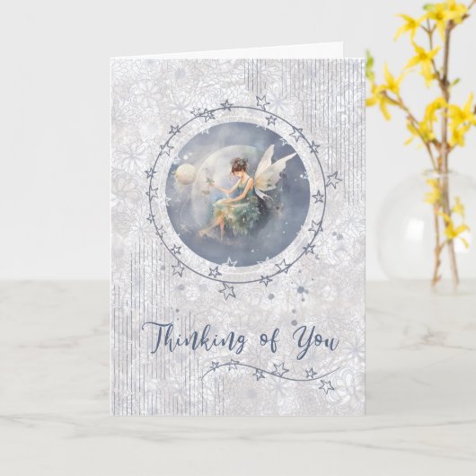 月考えの妖精 カード (黄色い花)