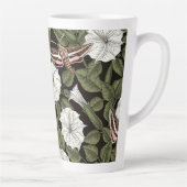 月花とスフィンクスの蛾 カフェラテマグ (右)