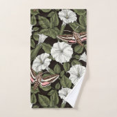 月花とスフィンクスの蛾 バスタオルセット (ハンドタオル)