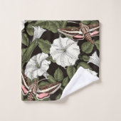 月花とスフィンクスの蛾 バスタオルセット (ウォッシュタオル)