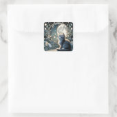 月花アールヌーボー子天 スクエアシール (バッグ)