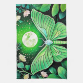 月蝶開花デザイン キッチンタオル (縦)