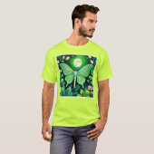 月蝶開花デザイン Tシャツ (正面フル)
