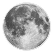 月衛星太陽の惑星系月灰色 セラミックノブ (正面)