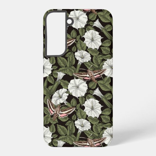 月見草とスフィンクスモス SAMSUNG GALAXYケース (裏面)