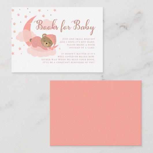 月記の上に眠る熊のベビー エンクロージャーカード (正面/裏面)