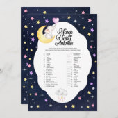 月象の上で赤ん坊の動物のゲームに一致 招待状 (正面/裏面)