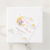 月象の女の子の赤ちゃんシャワーの上 フェイバータグ (インサイチュ)